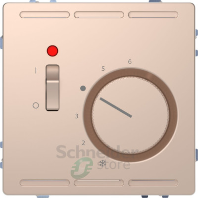 D-Life Терморегулятор в сборе, с выключателем 230 В~, шампань