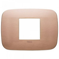 19682.11 - Vimar Накладка Round на 2 модуля центрально медь зачищенная щеткой