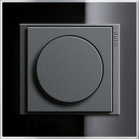 Gira Светорегулятор поворотный, матовый антрацит - черный, серия Event Clear