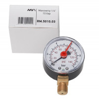 Манометр радиальный MVI, до 10 бар, D50 мм, с нижним подключением G1/4, RM.5010.03
