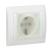 Legrand Розетка - Galea Life - IP 44 - немецкий стандарт - 2К+3 - автоматические клеммы - White лицевая панель, 771027