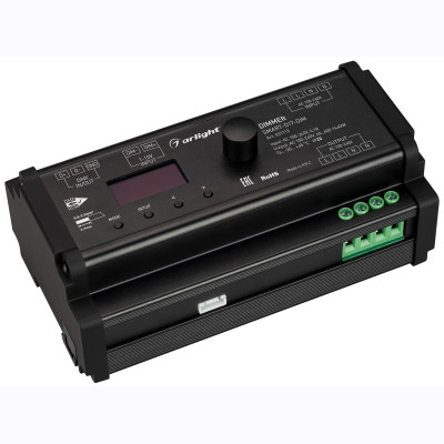 Диммер SMART-D17-DIM (230V, 6A, TRIAC, DIN, 2.4G) (Arlight, IP20 Пластик, 5 лет), 031113