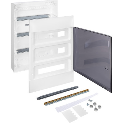 Legrand Practibox S Пластиковый щиток Навесной 3X18 Дымчатая дверь, 137618