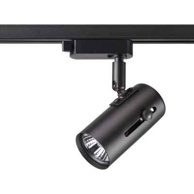 Novotech 370412 PORT NT19 104 черный Светильник трековый однофазный трехжильный IP20 GU10 50W 220V PIPE