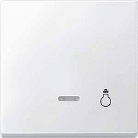 SD Клавиша 1-ная с линзой и символом "Свет" , беж.