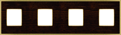 FD01454WOB Fede Belle Epoque Wood Рамка 4-ная, Wenge-Bright Gold