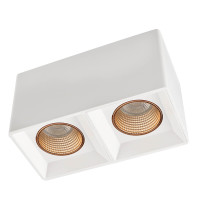 Denkirs DK3085-WH+BR Светильник накладной IP 20, 10 Вт, GU5.3, LED, белый/бронзовый, пластик