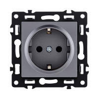 Розетка штепсельная SCHUKO 16A/250 В, серый Kollinger Asthetik AS-014GY