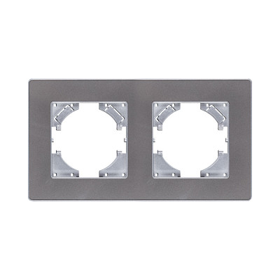 Рамка 2-постовая, серый Kollinger Eleganz Acryl EA2GY