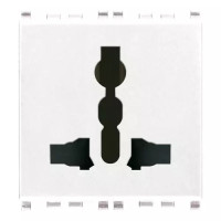 Vimar Розетка SICURY 2P+T 10A мультистандарт, белая, 20257.B