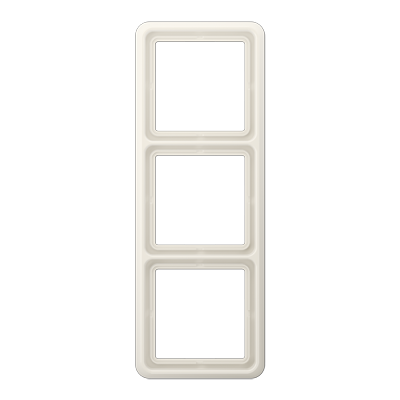 Рамка для вертикальной и горизонтальной установки ударопрочная, 3-кратная; слоновая кость, CD583WUW