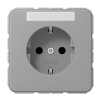 Штепсельная розетка SCHUKO 16A 250V~ с полем для надписи; серая, CD1520NAGR