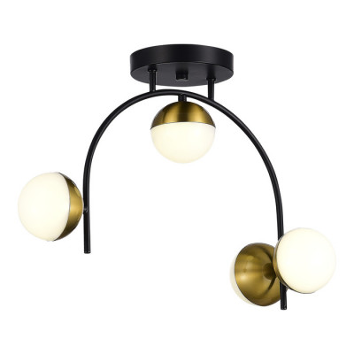 ST LUCE SLE6500-402-04 Светильник потолочный Черный,Золотистый/Белый LED 4*8W 4000K