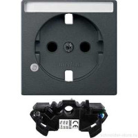SM Накладка для розетки со шторк. и модулем защиты от перенапряжения, антрац. SM Накладка для розетки со шторк. и модулем защиты от перенапряжения, антрац.