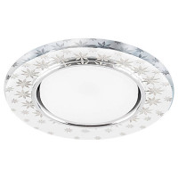 Светильник встраиваемый со светодиодной подсветкой 20LED*2835 SMD 4000K, 15W GX53, без лампы, прозрачный, хром, CD4030 с драйвером в комплекте, Feron 32653