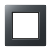 Рамка для вертикальной и горизонтальной установки, 1 пост; термопласт; матовый антрацит; A FLOW, AF581BFANM