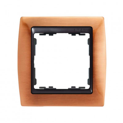 Simon S82 Рамка 1-ная, античная медь - графит, 82814-36