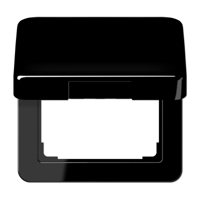 Крышка откидная для штепсельных розеток и изделий с платой 50?50 мм; черная, CD590KLSW