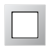 Рамка для вертикальной и горизонтальной установки, 1 пост; термопласт; алюминий; A550, A5581BFAL