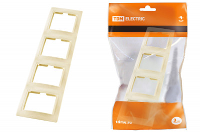 Рамка 4-х постовая вертикальная сл. кость "Таймыр" TDM Electric, SQ1814-0129