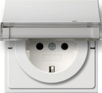 0439112 Gira Розетка с крышкой и полем для надписи