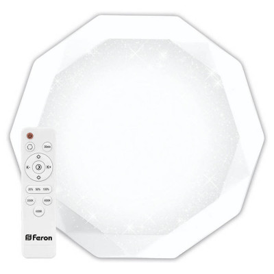 Светильник светодиодный управляемый с пультом, с батарейками 2*ААА, 70W, Max. 5300Lm, 3000К-6000K, IP20, AL5200 DIAMOND, поставляются в комплекте с пу, Feron 41471
