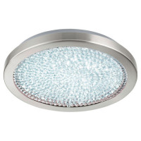 Светодиод. потолочный светильник ARREZO 2, 17,92W (LED), ?345, сталь, никель мат.//стекло, хрусталь, прозрачный, ПРОМО, 32047