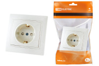 Розетка 2П+З с защ. шт. 16А 250В белая "Таймыр" TDM Electric, SQ1814-0016