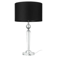 390158 Настольная лампа PASIANO 1, 1X40W (E27), H640, сталь, стекло, хром, прозрачный  / текстиль, ч