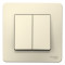 BLANCA С/У 2-клавишный ВЫКЛЮЧАТЕЛЬ (cх.5), 10А, 250B, МОЛОЧНЫЙ