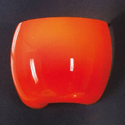 LUSSOLE MELA Настенный светильник, цвет основания - хром, плафон - стекло (цвет - оранжевый), 1x40W E14, LSN-0211-01