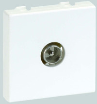 Simon SConnect Плата с TV разъёмом, "папа", винты, 45х45мм, белый, K120A-9