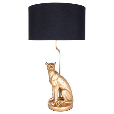 Arte Lamp GINAN, Светильник настольный интерьерный, цвет арматуры - ЗОЛОТО, цвет плафона/декора - ЧЕРНЫЙ, 1х40W E27, A4013LT-1GO