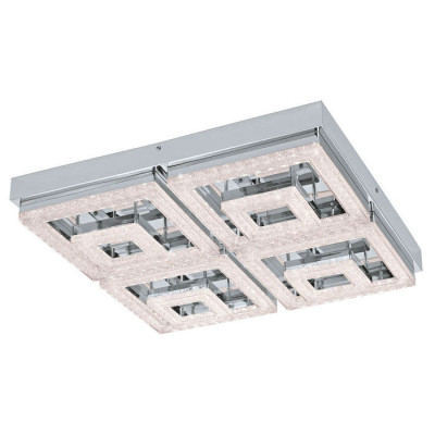 95661 Светодиод. потол. светильник FRADELO, 48W (LED), 520х520, сталь, хром/пластик с кристал., хром