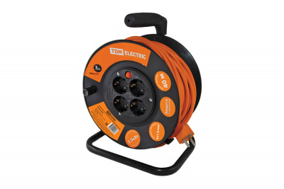 Удлинитель силовой УКз16-004 TDM Electric (4 места/40м ПВС 3х1,0), SQ1301-0532