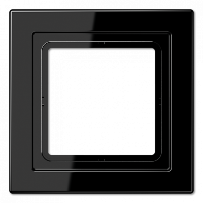 Рамка для вертикальной и горизонтальной установки, 1 пост; дюропласт; черный; LSDesign, LSD981SW