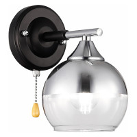 Evoluce SLE106501-01 Светильник настенный Черный, Хром/Хром, Прозрачный E27 1*60W