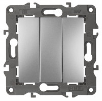 ЭРА 14-1107-03 Elegance Алюминий Выключатель 3-кл