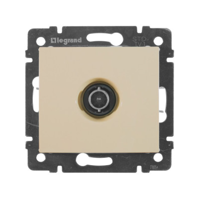 774329 - Розетка TV (телевизионная) - Legrand Valena - "звезда" - слоновая кость, Legrand
