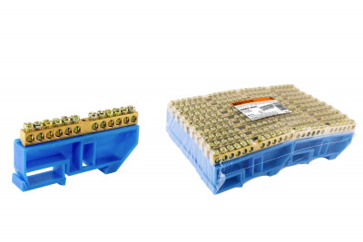 Шина "N" нулевая с изолятором на DIN-рейку 6x9мм стойка бол. 12 групп TDM Electric, SQ0801-0029