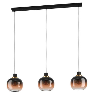 99615 Подвесной потолочный светильник (люстра) OILELL, 3x40W, E27, L950, B190, H1100, сталь/стекло,