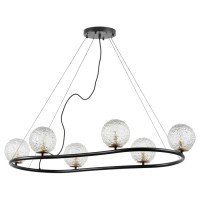 Lightstar 815267 (MD9500-6B) Люстра  BARI 6х10W(led) G9 ЧЕРНЫЙ МАТОВЫЙ/ЗОЛОТО (в комплекте)