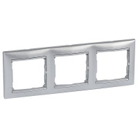 770153 - Рамка 3 поста - Legrand Valena - алюминий, Legrand