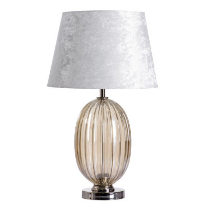 Arte Lamp BEVERLY, Светильник настольный интерьерный, цвет арматуры - ХРОМ, цвет плафона/декора - КРЕМОВЫЙ, 1х60W E27, A5132LT-1CC