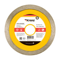 Диск алмазный отрезной сплошной 115x22,2x1,8x10мм KRANZ, KR-90-0110 Диск алмазный отрезной сплошной 115x22,2x1,8x10мм KRANZ, KR-90-0110