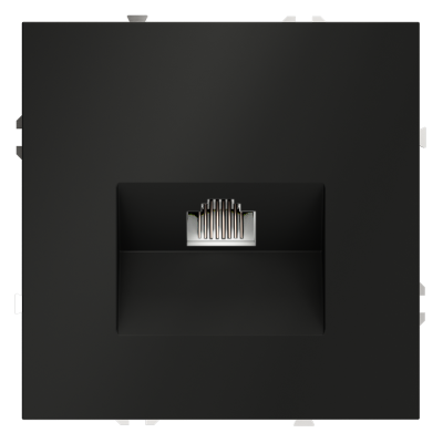 Розетка компьютерная встраиваемая VOLTUM S70 RJ45 кат.6, (черный матовый), VLS060108