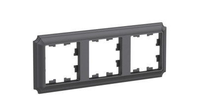 ATN101403 - ATLASDESIGN ANTIQUE 3-постовая РАМКА, универсальная, БАЗАЛЬТ, Systeme Electric