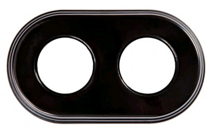 Bironi Рамка 2-х постовая, керамика, цвет черный, BF2-620-03