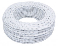 Bironi Провод 2*0,75 Белый (матовый) 10м, B1-422-71-10