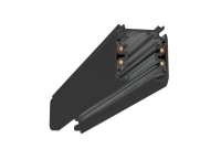 Donel Трёхфазный алюминиевый шинопровод накладной/подвесной, 2 м, черный, серия: DN8MVE, DN0201182